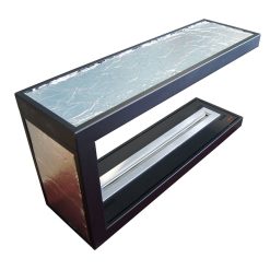 Chimenea de bioetanol de Infire INSIDE U 1000 vers.2, a tres caras