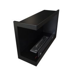 Chimenea de bioetanol de Infire INSIDE 800 L Versión 1, a dos caras con apertura a la Izquierda