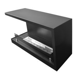 Chimenea de bioetanol de Infire INSIDE 800 L Versión 2 (con aislamiento incorporado), a dos caras con apertura a la izquierda