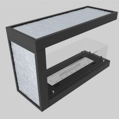 Chimenea de bioetanol de Infire INSIDE U 800, a tres caras