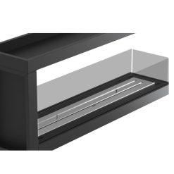 Detalle de la chimenea de bioetanol de Infire INSIDE U1200, a tres caras