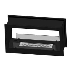 Esquema de la chimenea de bioetanol de Infire 2Side 900 tipo túnel