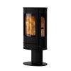 Estufa de leña Liva 7G de Lotus. Con pié y cristales laterales