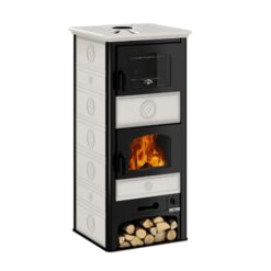 Estufa exenta con horno y acabado cerámico blanco De Manincor S60F