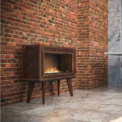Foto de ambiente de la chimenea exenta de bioetanol de Infire INDUSTRIAL