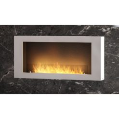 Foto de ambiente de la chimenea de bioetanol de Infire MURALL 1200
