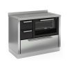 Cocina de leña De Manincor Classica F110 inox puertas negras