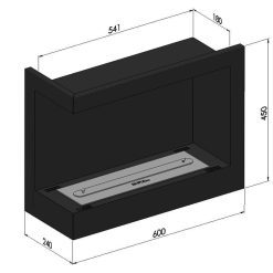 Esquemas de la chimenea bioetanol Simplefire CORNER 600 L