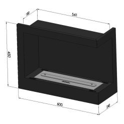 Esquemas de la chimenea bioetanol Simplefire CORNER 600 R