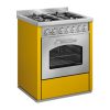 Cocina De Manincor de gas o eléctrica GD7 color amarillo, puertas inox