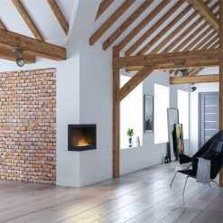 Foto ambiente de la chimenea de bioetanol Simplefire CORNER 600 R/L