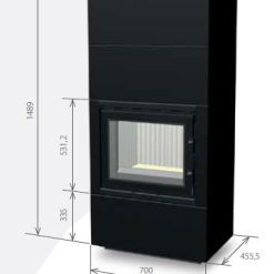 Medidas hogar modular Technical Mobil 60B 1+2 módulos, color negro
