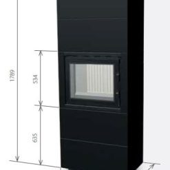 Hogar modular Mobil 60B (2+2) de Technical color negro con medidas