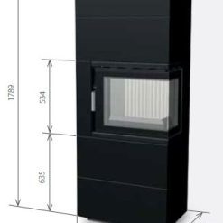 Hogar modular Mobil 60B CG R (2+2) de Technical con puerta a dos caras derecha, color negro