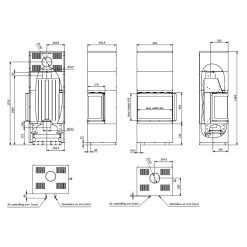 Esquemas hogar modular Technical Mobil 60B U (1+2) con puerta a tres caras