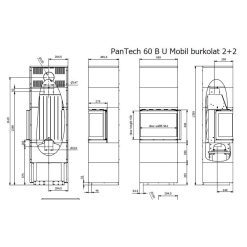 Esquemas hogar modular Technical Mobil 60B U (2+2) con puerta a tres caras