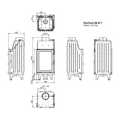 Esquemas y medidas de la Technical Pantech 50B T