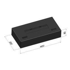 Esquemas del quemador de bioetanol de sobremesa SIMPLEBOX 400 de Simplefire
