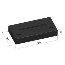 Esquemas del quemador de bioetanol de sobremesa SIMPLEBOX 500 de Simplefire