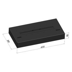 Esquemas del quemador de bioetanol de sobremesa SIMPLEBOX 600 de Simplefire