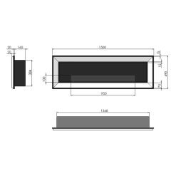Esquemas de la chimenea bioetanol Simplefire FRAME 1500