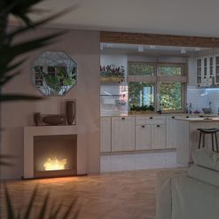 Foto ambiente de la chimenea de bioetanol Simplefire PORTAL 2