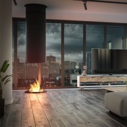 Foto de ambiente de la chimenea de bioetanol de Infire INROUND