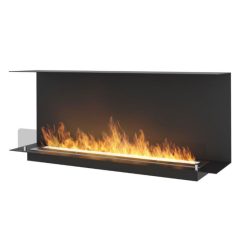 Chimenea de bioetanol de Infire INSIDE C1200 vers.1, abierta a tres caras