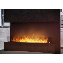 Foto de ambiente de la chimenea de bioetanol de Infire INSIDE C1200 Vers.1, a tres caras