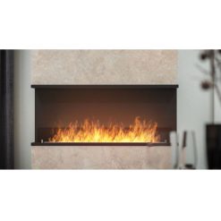 Foto de ambiente de la chimenea de bioetanol de Infire INSIDE C1200 Vers.2, a tres caras