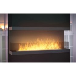 Foto de ambiente de la chimenea de bioetanol de Infire INSIDE C1200 Vers.3, a tres caras