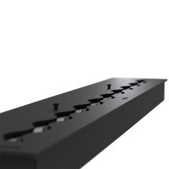 Foto de detalle del quemador encastrable de bioetanol de Infire SLIM Black Burner 1000