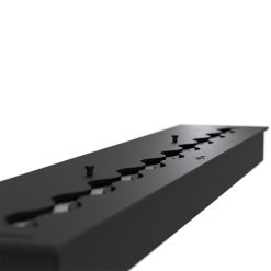 Foto de detalle del quemador encastrable de bioetanol de Infire SLIM Black Burner 1200