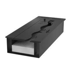 Foto de detalle de los quemadores encastrables de bioetanol de Infire Serie SLIM Black Burner