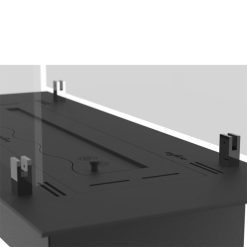 Foto de detalle del quemador encastrable de bioetanol de Infire SLIM Insert Black 600