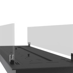 Foto de detalle del quemador encastrable de bioetanol de Infire SLIM Insert Black 800