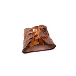 Bolsa para leña de piel de Bonfeu, con leña