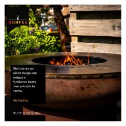 Pebetero barbacoa BonBiza acero corten con plancha de Bonfeu