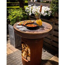 Cocinando en el pebetero barbacoa BonBiza de Bonfeu