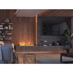 Foto de ambiente del quemador de vapor de agua Invapo Insert 1200, encastrable