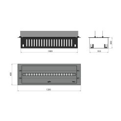 Esquemas de quemador de vapor de agua Invapo Insert 1200, encastrable