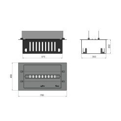 Esquemas de quemador de vapor de agua Invapo Insert 700, encastrable