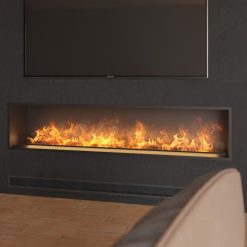 Foto de ambiente de la chimenea de vapor de agua Invapo Inside 2200, encastrable