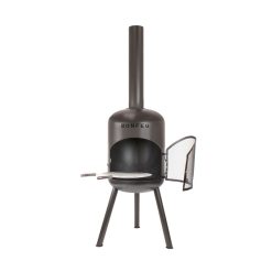 Chimenea de exterior BonBono negra de Bonfeu.