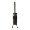 Chimenea de exterior BonGiano LP negra de Bonfeu con plancha