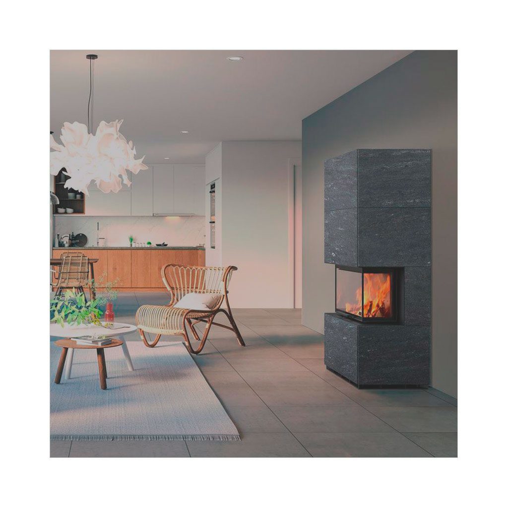 Slide Estufa de inercia Tulikivi en piedra estetatita