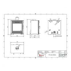 Esquemas de la hidroestufa de leña Panaqua Estufa de Technical