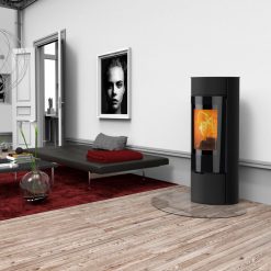 Foto de ambiente de la estufa de leña Prestige Magic 40 de Lotus