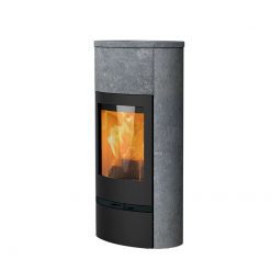 Estufa de leña Jubilee 35 M de Lotus forrada en piedra esteatita