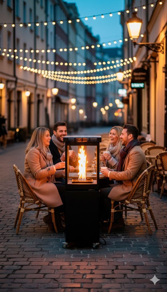 Estufa de gas para terrazas MAVROS de Nora Flames